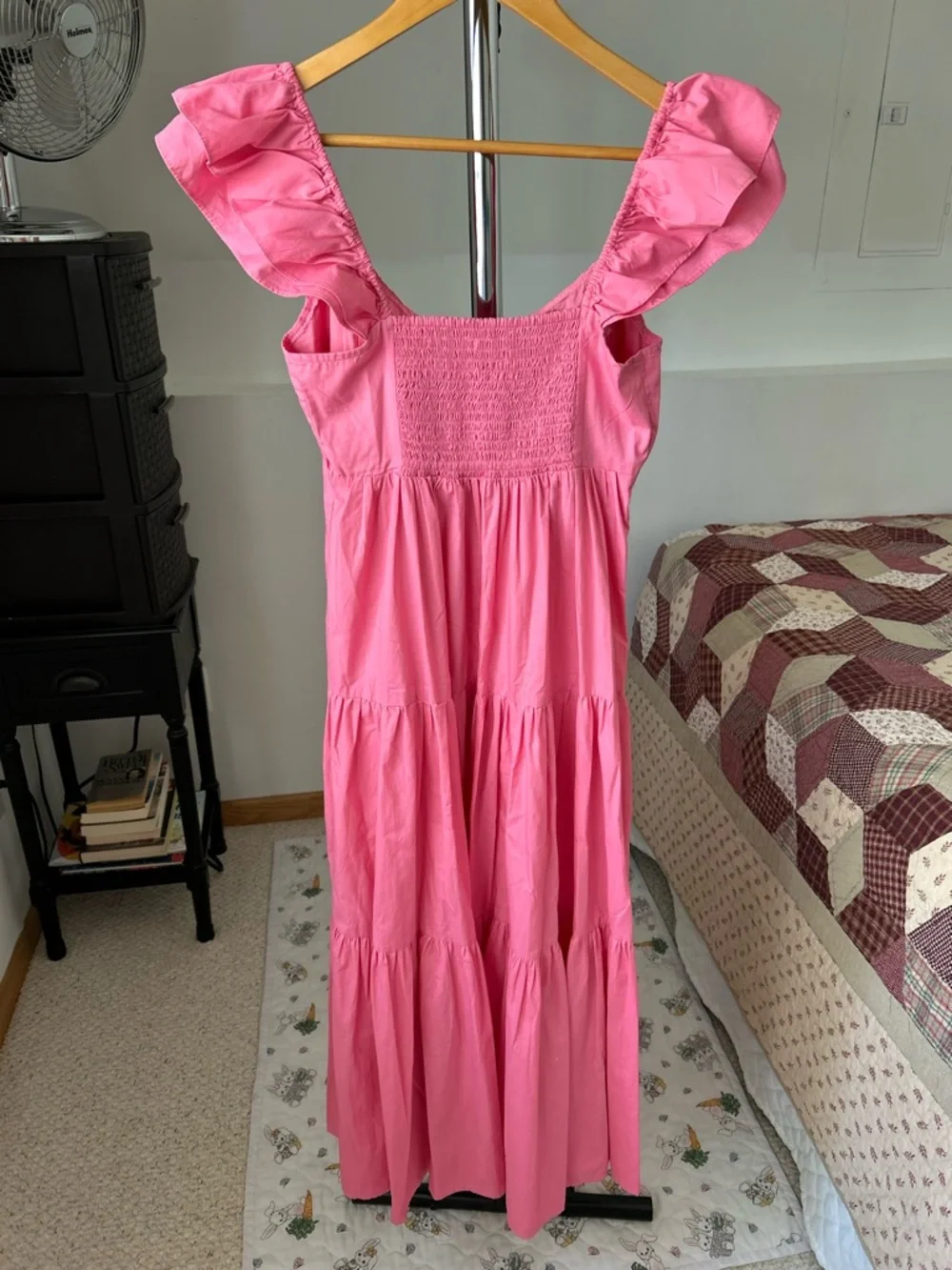 Abercrombie & Fitch Tiered Maxi Dress Pink Small